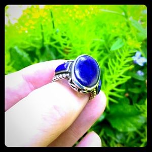 Lapis and sterling silver ring size 7